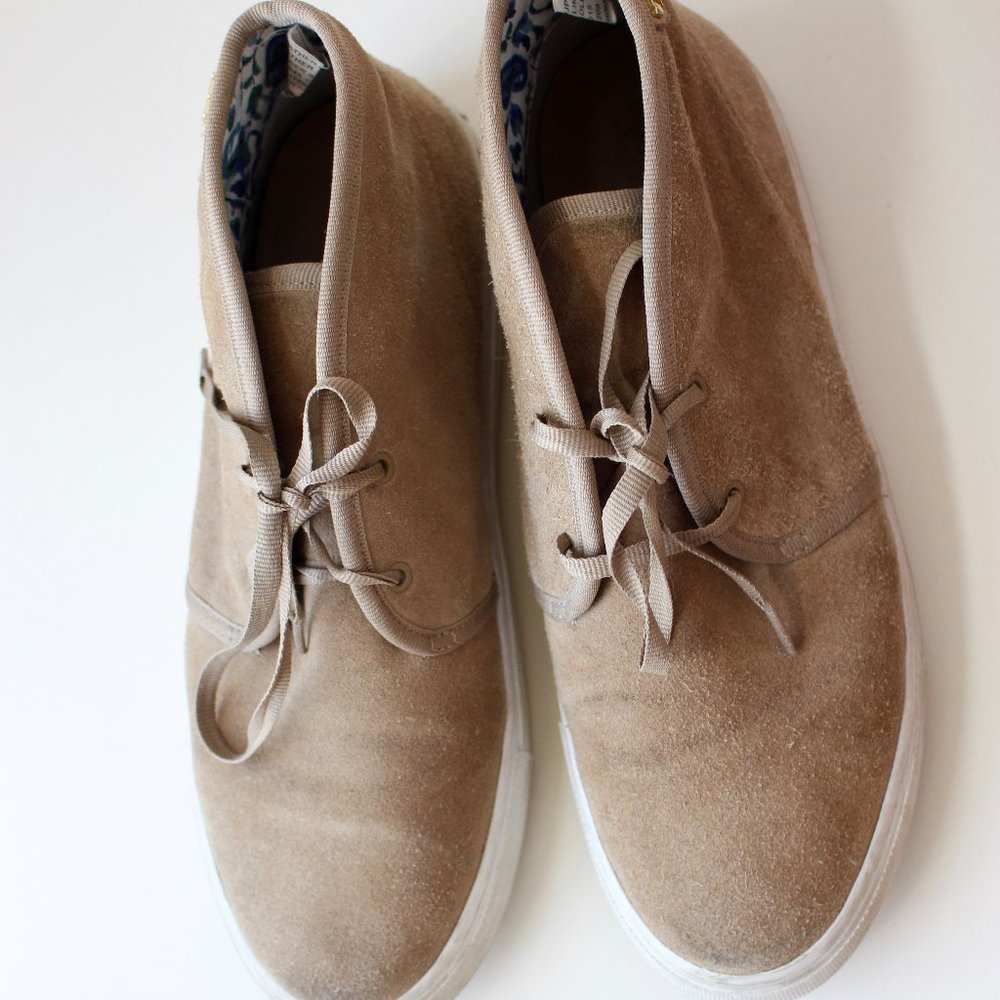Tory Burch Iggy Lace-Up Suede Sneakers - Size 9